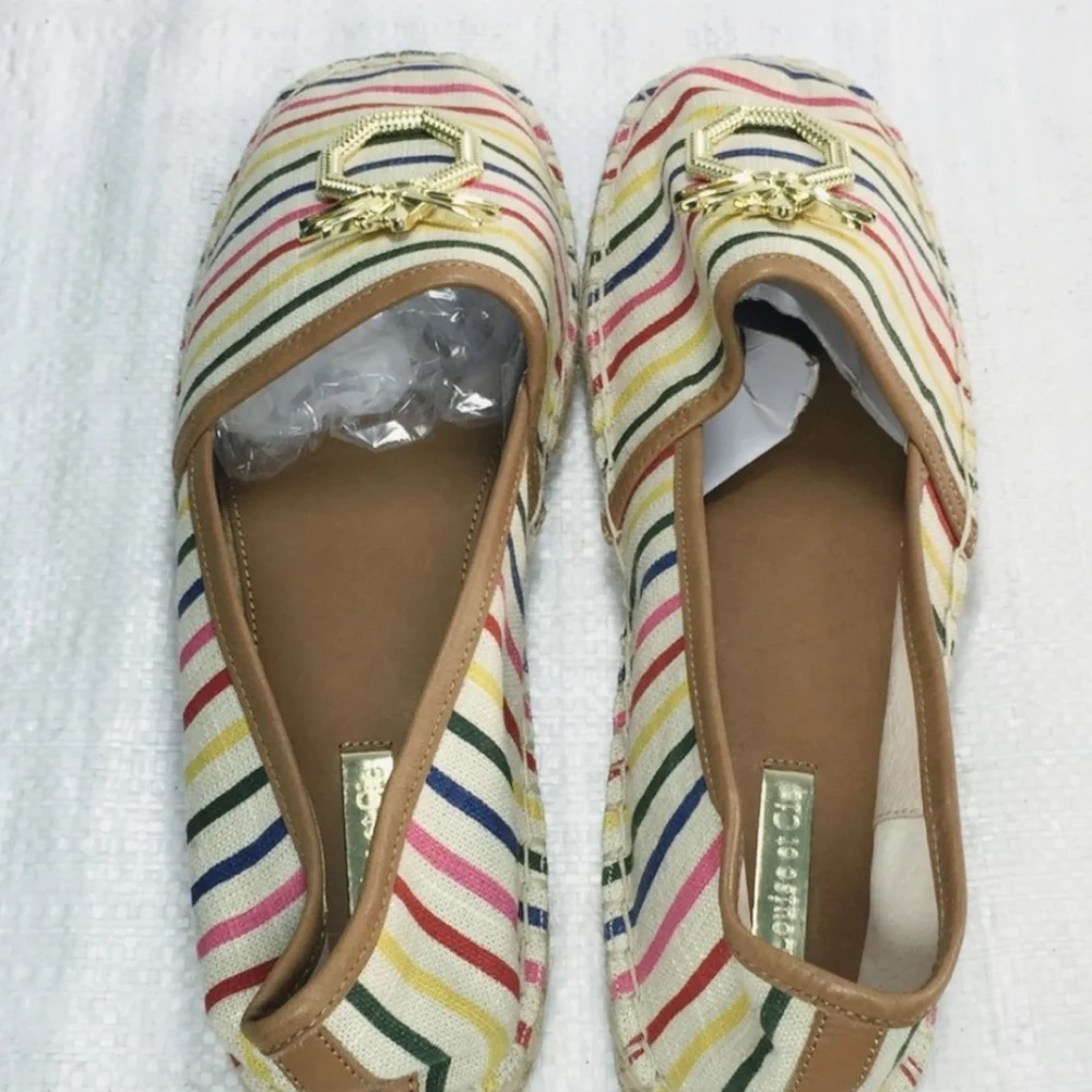 Rainbow Canvas Espadrille Flats - Louise Et Cie Summer Shoes 10